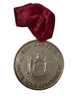 Vintage New York State Home Wine Competition Medal Ribbon Award 2.5”